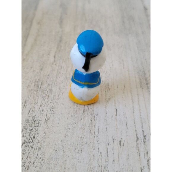 Vintage miniature Donald Duck blue outfit hand fold bow toy figure - Picture 3 of 6